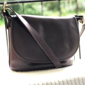 Vintage Leather Fletcher Coach Crossbody Bag